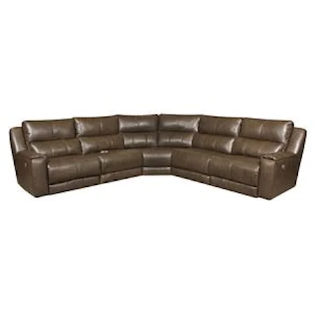 Reclining Sectional Sofa with 5 Seats and Power Headrests